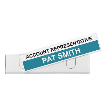 Advantus Panel Wall Sign Name Holder, Acrylic, 9 X 2, Clear freeshipping - TVN Wholesale